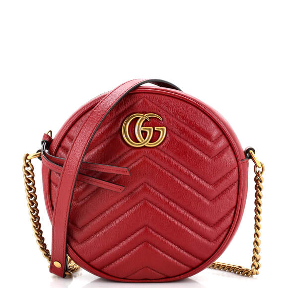 Gucci Gg Marmont Round Shoulder Bag #142179G76B - Picture 1 of 9